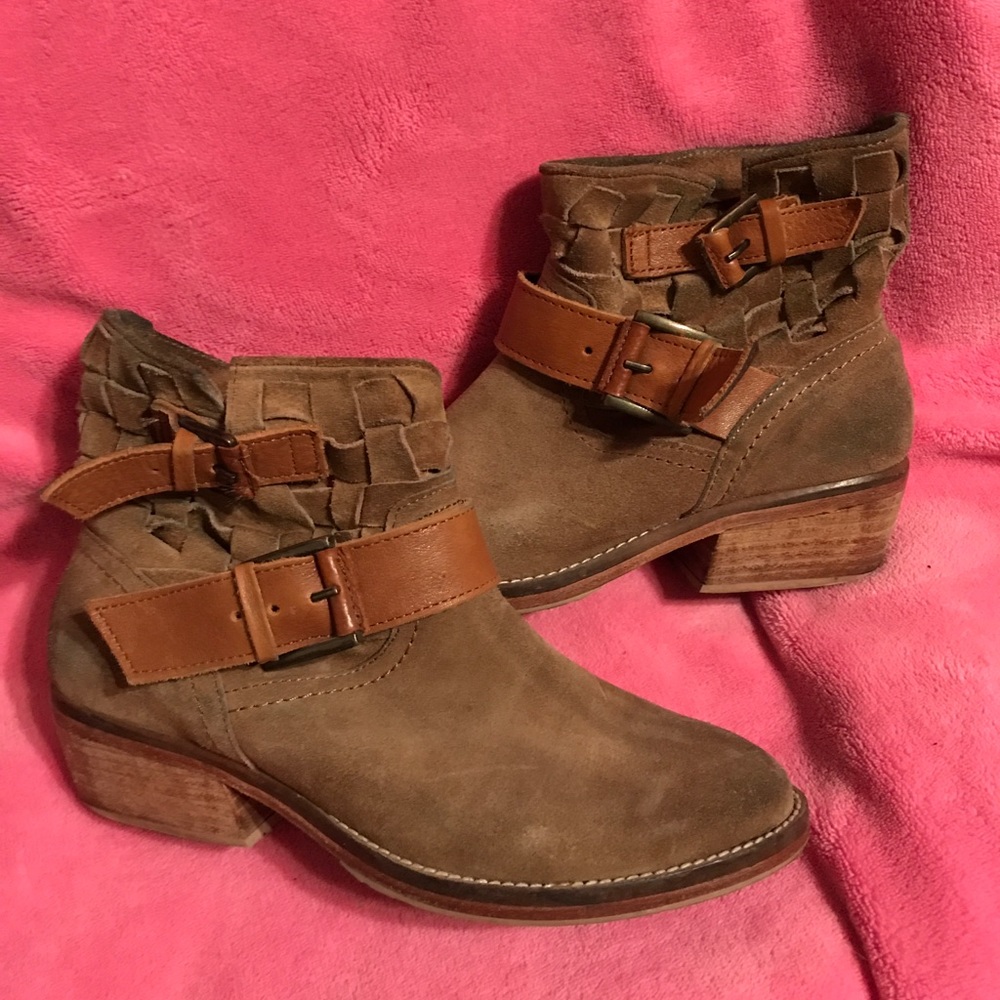 Tan ankle booties